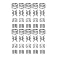 thumbnail image 1 of Ofertas Únicas 40 Cuffs para Cabello Dreadlock Hueco 4 Estilos Clips para Cabello Dreadlock Tono Plateado, 1 of 5