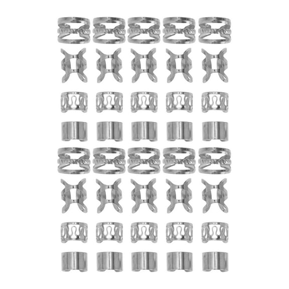 Unique Bargains 40 Hair Cuffs Dreadlock Hollow 4 Styles Dreadlock Hair Clips Silver Tone