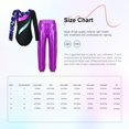 thumbnail image 7 of Doomiva Kids Girls Gymnastics Ballet Dance Leotard Bodysuit Unitard Jumpsuit with Jogger Pants Set Sport Tracksuit Navy&Rose 14, 7 of 7