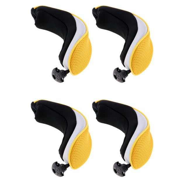 S SERENABLE 4 Pcs Golf Hybride UT Club Couvre-Tête Couvre-Tête avec Étiquette Numérotée Jaune