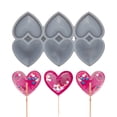 thumbnail image 2 of Molde para gotas de pegamento Molde para palitos de queso con forma de piruleta Molde para molde de silicona para chocolate Anillo de diamantes para el día de San Valentín Roseta de amor, 2 of 4
