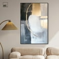 thumbnail image 3 of Golden Eclipse Canvas Gemstone Abstract Art by Art Remedy, Black Frame, 36" x 54", 3 of 7