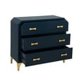thumbnail image 3 of Clip Corner Blue/Gold Three Drawer Chest, 3 of 8