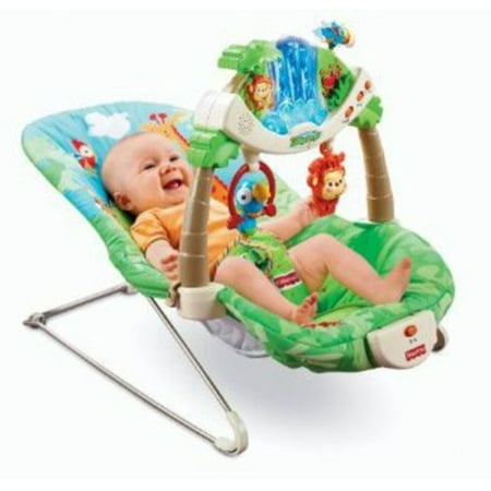 Fisher Price Rainforest Baby Bouncer W Vibration Sounds K2564
