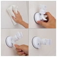 thumbnail image 2 of Showerhead Holder Adjustable Wall Mounted Suction Cup 360° Extender Faucet Rotatable Bathroom Bracket Reusable Household Sprayer Stand white, 2 of 7