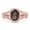 Natural Chocolate Smoky Quartz Rose Tone Silver, variant on Natural Chocolate Smoky Quartz Size-9 Oval Vintage Rings Infinity Twisted Shank Halo CZ Wedding Engagement Ring For Women 925 Sterling Silver Gifts For Her