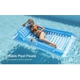 thumbnail image 5 of DFS Inflatable Pool Floats Boat for Adults, Blow Up Tanning Pool Raft Tub with Inflatable Pillow for Family Outdoor, Garden, Backyard Summer Water Party, 5 of 12
