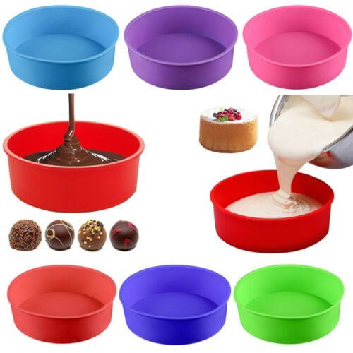 6/8/9" Silicone Round Bread Mold Cake Pan Muffin Bakeware Mold Mould Baking Tray 