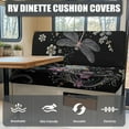 thumbnail image 4 of XYZCANDO Dragonfly Floral RV Dinette Cushions Stretchable Camper Accessories for Inside Couch Cushion Covers Comfortable Furniture Covers Washable Loveseat Sofa Chair Cover Furniture Protector Black, 4 of 7