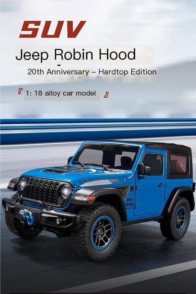 CHUNYAN 1:18 Jeep Wrangler Rubicon 20 Years Commemorative Edition Alloy Cast Toy Vehicle Automobile Model