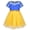 Yellow, variant on Girl Dress Yellow Blue Ethnic Pattu Pavadai Short Sleeve 6 Years