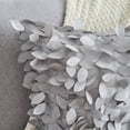 thumbnail image 4 of Unique Bargains Sequins Leaf 3D Throw Pillow Cover Pack of 4 Solid Color Cushion Covers Grey 18" x 18", 4 of 6
