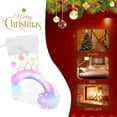 thumbnail image 4 of Coolnut Christmas Stocking Personalized Rainbow Large Candy Stocking Hanging Gift Xmas Stockings Decoration 2PCS for Family Holiday Party Ornaments Decor Fireplace, 4 of 7