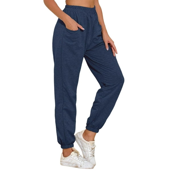 Women Sport Pants Elastic Trousers Full Length Comfortable Loose