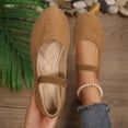 thumbnail image 3 of Tqyyweavej Women's Mary Jane Shoes Slip On Versatile Round Closed Toe Pumps Comfy Solid Color Dressy Ballet Flats for Women 36-43, 3 of 10