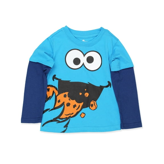 Sesame Street Cookie Monster Toddler Boys Long Sleeve Tee ASCB404