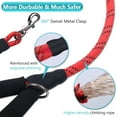 thumbnail image 2 of VIVAGLORY Dog Leash, Heavy Duty Rope Lead with Padded Handle, Reflective, Medium & Large, Red, 6 ft, 2 of 6