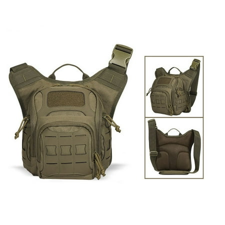 

YAKEDA Camouflage Tactical Shoulder Bag - Waterproof Multi-Functional for Military Fans Wear-Resistant - Ideal for Mountaineering Travel Camping Hunting.