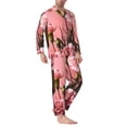 thumbnail image 2 of Sikiie Delicate Pink Carnations A Mens Pajama Set, Soft Warm Long Sleeve Sleepwear, Cozy Button-Down Pjs for Men-Small, 2 of 7