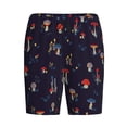 thumbnail image 4 of Naloa Mushrooms3 Men's Short Pajama Pants, Lounge Comfort Shorts with Elasticized Waistband and Side Pockets - 4X-Large, 4 of 9