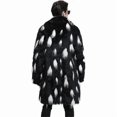 thumbnail image 3 of Men's Luxury Faux Fur Coat Jacket, Winter Warm Long Coats Outwear, 3 of 5