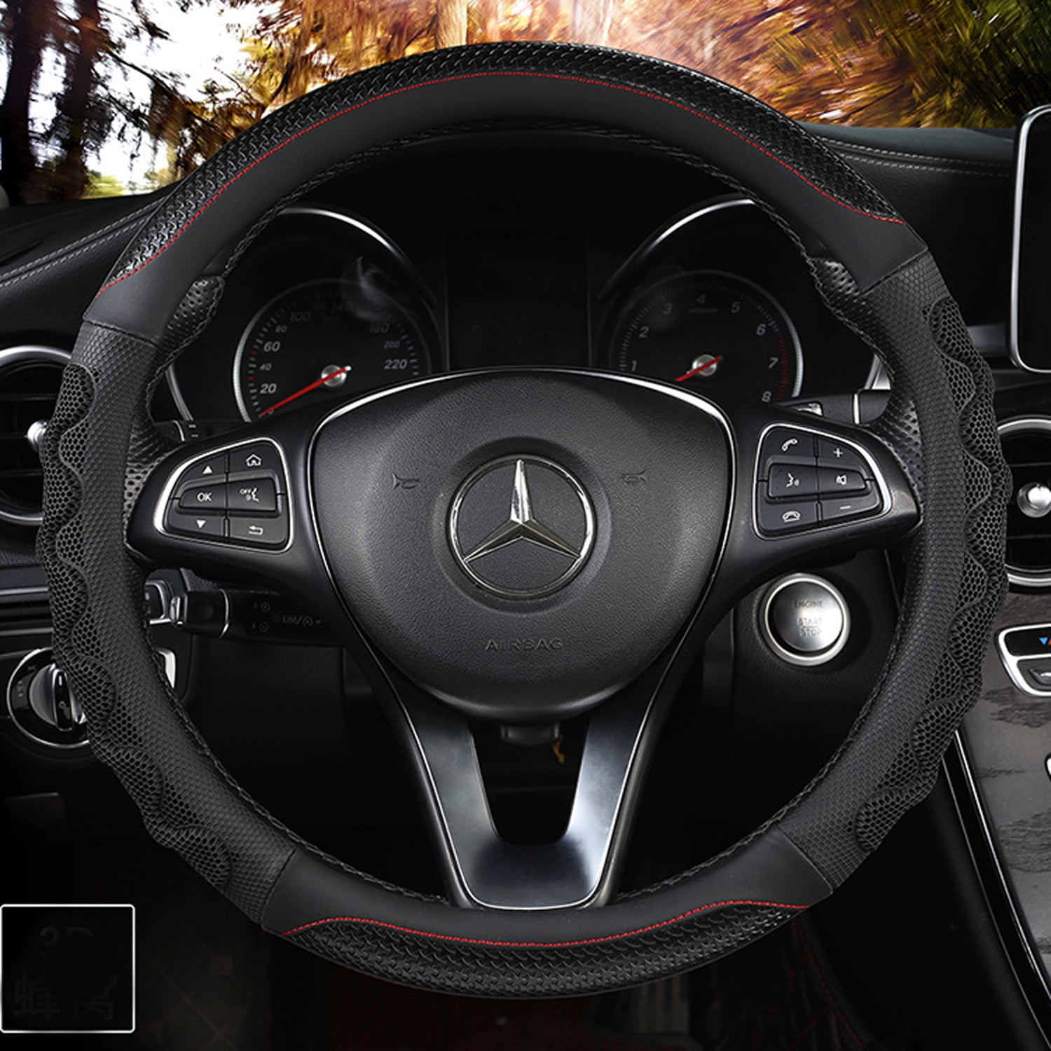 Microfiber Car Steering Wheel Covers Durable Anti Slip Men Wheel Covers