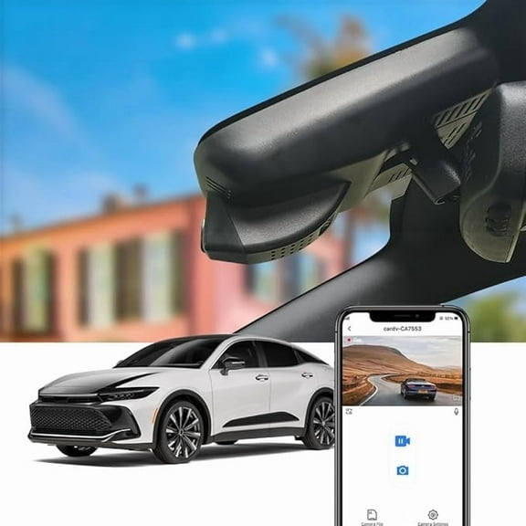 Fitcamx 4K Dash Cam Suitable for Toyota Crown 2023-2026 XLE Limited Platinum (16th Gen), OEM Factory Look, Built-in WiFi & APP, Plug & Play, 64GB Card