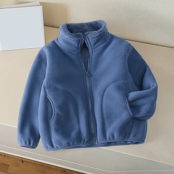 YUNAFFT Boys & Girls Casual Jackets Solid Color Zipper Long Sleeve No Hood Outdoor Daily Wear