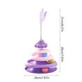 thumbnail image 3 of Cat Toy Interactive Spinner Track Play Set with Balls Exercise Activity Center 20x20cm Multi-Layer Rotating Game for Kittens Boredom Relief Hunting Instinct Stimulation, 3 of 5
