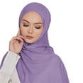 thumbnail image 2 of MESSUEN Chiffon Scarf Hijab Scarf Hair Scarf for Women Scarf Silk Women Silk Scarf Women's Silk Scarves Silk Scarfs Purple One Size, 2 of 3