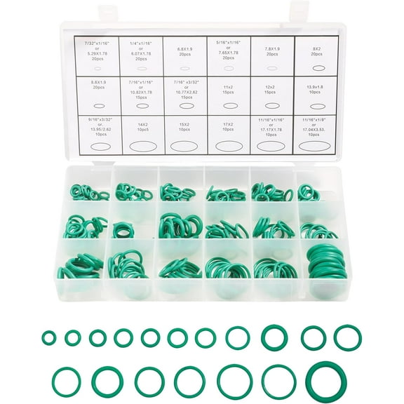 AC O Ring Seal Gasket Washer Assortment Set 270 Pieces Rubber Washers
