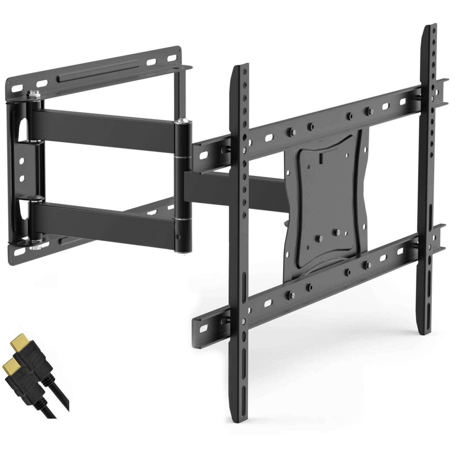 DuraPro Full-Motion Articulating, Tilt/Swivel, Universal Wall Mount Kit for 19" to 84" TVs + Bonus HDMI Cable (DRP800FN)