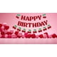 thumbnail image 3 of Guirnalda de papel PLAP Feliz Cumpleaños con cerezas, decoración roja para fiesta, 3 of 3