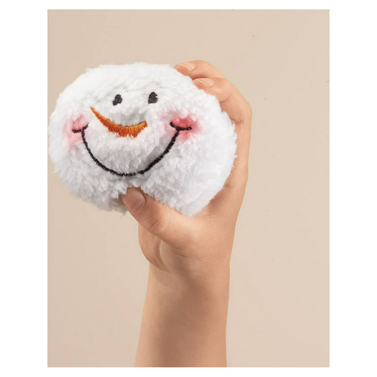  72 Pieces Snowball Fun Set Plush Snowmen Balls Fake Snowball  Cute Snowball Fight Smile Face Snowball Toys with a Bag for Indoor Winter  Adults Snowball Fight Christmas Party Decor, 6 Styles (