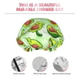 thumbnail image 3 of Kdxio Avocado color cute animals Print Shower Cap for Women,Elastic and Reusable,Double Waterproof Layers Bathing Hat, 3 of 6