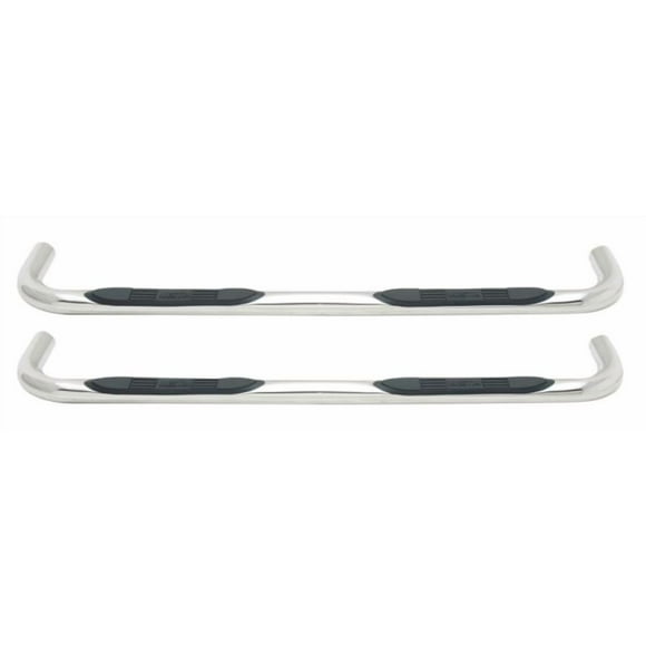 Westin Automotive Barre Nerf 23-3940 E-Series; avec Marchettes; 3 Pouces Ronde Courbée; Polie; Acier Inoxydable; Sans Embouts; Montage sur Panneau Basculant