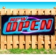 thumbnail image 1 of Now Open Glow 13 oz Vinyl Banner With Metal Grommets, 1 of 4