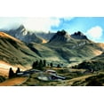 thumbnail image 2 of Bolokofsky, Ronald 14x11 Black Ornate Wood Framed with Double Matting Museum Art Print Titled - Alpine Village, 2 of 4