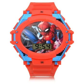 Marvel Spider-Man Flashing LCD Watch with Molded Straps - SPD4625WM