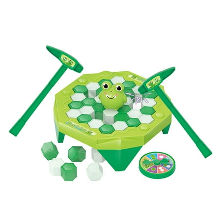 under dollar 1 PEONAVET Save The Penguin Ice Breaker Iceberg Toy,Trap Ice Breaker Board Game Toy For Adults Aged 4-8 Comes With Replacement Ice Cubes And Three Animalss