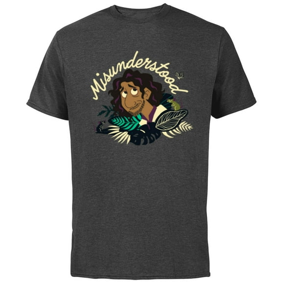 Disney Encanto Misunderstood Bruno Floral Paradiso - Short Sleeve Cotton T-Shirt for Adults - Customized-Charcoal