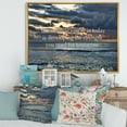 thumbnail image 2 of Designart 'Inspirational Quote and Ocean' Nautical & Coastal Framed Canvas Wall Art Print, 2 of 5
