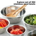 thumbnail image 3 of Dishwasher Safe Stainless Steel Mixing Bowls, Ideal For Cooking And Baking Promotes Easy Cleaning, For Cooking And Baking (5-Piece), 3 of 5