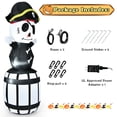 thumbnail image 4 of Gymax 8 ft Inflatable Pirate Barrel Halloween Decoration w/ Built-in LED Lights, 4 of 9