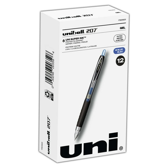 uni?ball 1790923 rollerball gel pen,ultra micro,blue,pk12