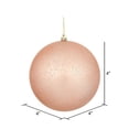 thumbnail image 2 of Vickerman 4" Rose Gold Matte Mercury Ball Ornament, 6 per Bag., 2 of 2