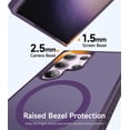 thumbnail image 3 of for Samsung Galaxy S23 Ultra Case Magnetic, [Compatible with MagSafe][Built-in Invisible Stand ], Military Grade Drop Protection Translucent Slim Case for Galaxy S23 Ultra 5G, Purple, 3 of 9
