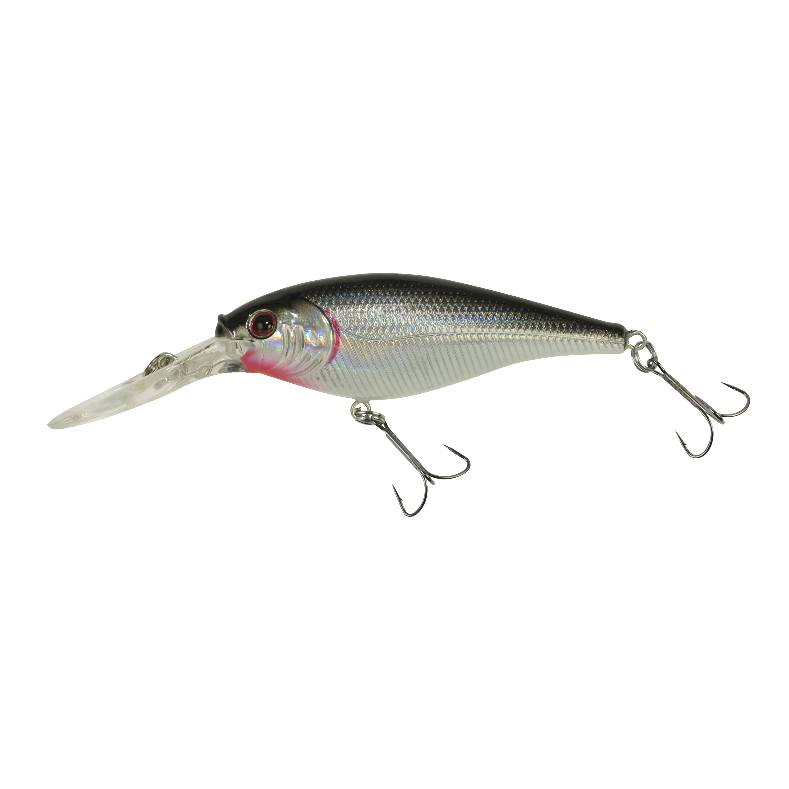(4 pack) Berkley Flicker Shad Fishing Lure, Black Silver, 1/2 oz