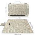thumbnail image 2 of WYYP Circles Leaves Anni Albers Square Outdoor Picnic Mat Foldable for Camping, Park, Beach, Grass 58.3x58.3in, 2 of 6