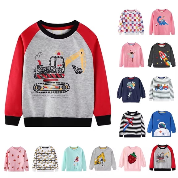 Bovxnpu Kids Toddler Fall Outfits Winter Clothes, Girl Sweatshirts Pullover Crewneck Winter Long Sleeve Tops Shirts